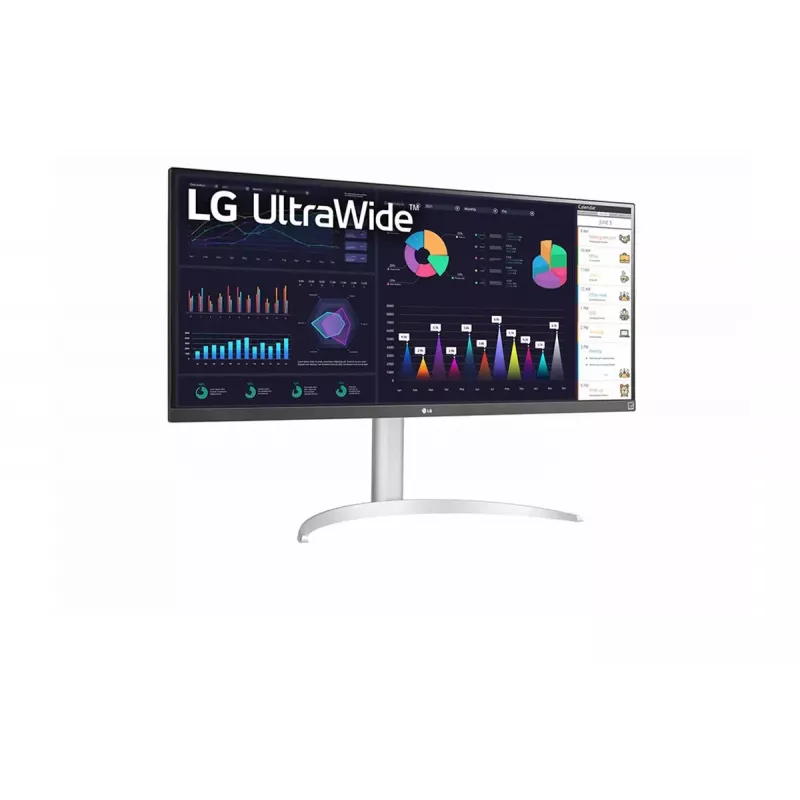 LG 34WQ650-W kompiuterio monitorius 86,4 cm (34 colių) 2560 x 1080 pikselių WFHD LCD sidabrinis, baltas