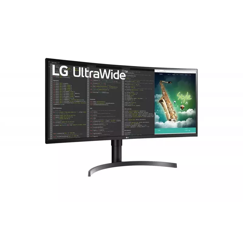 LG 35WN75CP-B.AEU kompiuterio monitorius 88.9 cm (35 coliai) 3440 x 1440 pikseliai 4K Ultra HD LED juoda
