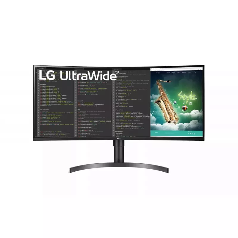 LG 35WN75CP-B.AEU kompiuterio monitorius 88.9 cm (35 coliai) 3440 x 1440 pikseliai 4K Ultra HD LED juoda