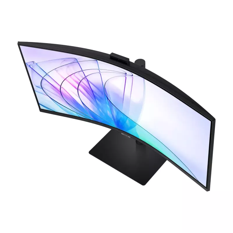 34 colių Samsung S65VC UltraWide Quad HD 3440x1440 lenktas VA LCD monitorius su USB-C PD 90W, įmontuotais garsiakalbiais, 100 Hz