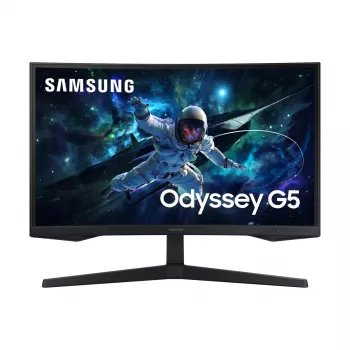 Monitorius Samsung G55C 27 colių Quad HD 2560x1440 VA LED lenktas 1000R, 165Hz, 1ms, FreeSync, VESA, juodas