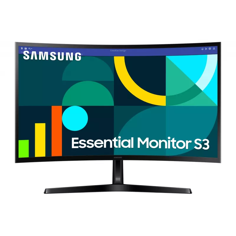 Monitorius Samsung 27 colių S36GD Full HD (1920×1080), VA LCD, 100 Hz, 4 ms, 1800R lenktas, HDMI ir VGA, VESA 75x75, juodas