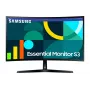 Monitorius Samsung 27 colių S36GD Full HD (1920×1080), VA LCD, 100 Hz, 4 ms, 1800R lenktas, HDMI ir VGA, VESA 75x75, juodas