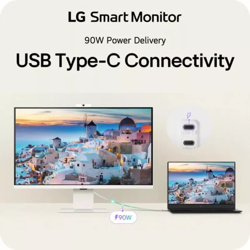 LG 32U850SA-W kompiuterio monitorius 80 cm (31,5 colio) 3840 x 2160 pikselių 4K Ultra HD LED baltas