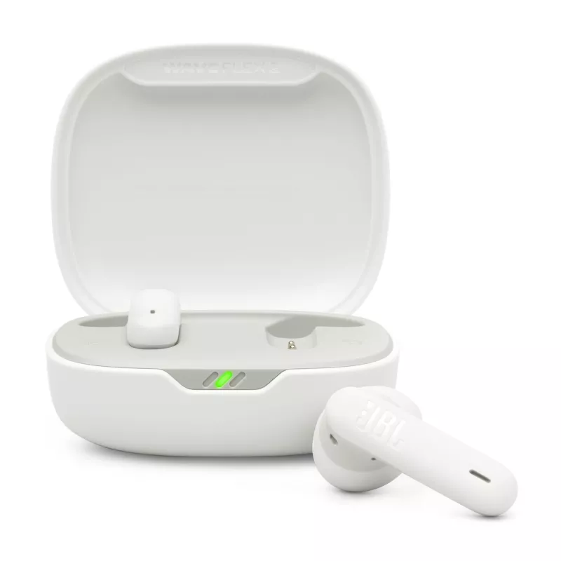 JBL Wave Flex 2 ausinės Belaidis Į ausis Skambučiams / Muzikai USB Type-C Bluetooth Baltos