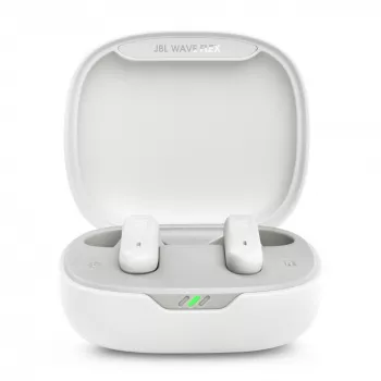 JBL Wave Flex 2 ausinės Belaidis Į ausis Skambučiams / Muzikai USB Type-C Bluetooth Baltos
