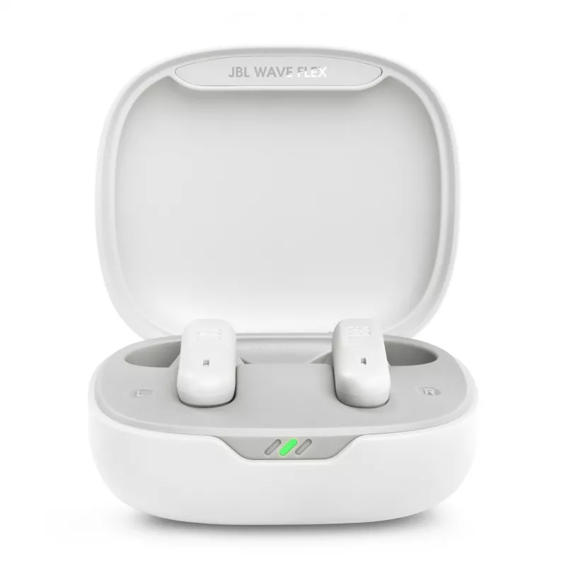 JBL Wave Flex 2 ausinės Belaidis Į ausis Skambučiams / Muzikai USB Type-C Bluetooth Baltos