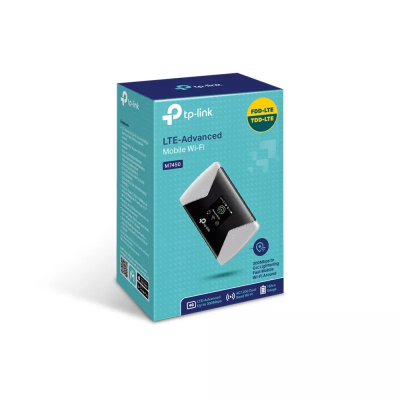 Mobiliojo tinklo maršrutizatorius TP-Link M7450 Wi-Fi 5 802.11ac