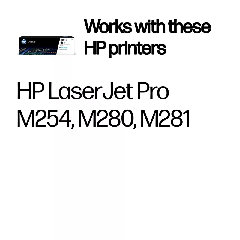 HP Toner Juoda 203A M254DW 1,4K CF540A spausdintuvo kasetė