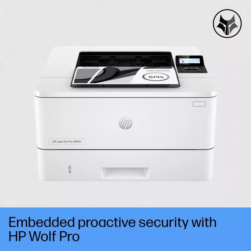 HP LaserJet Pro 4002dn spausdintuvas, lazerinis, 1200 x 1200 DPI, A4, 40 ppm, dvipusis spausdinimas, baltas