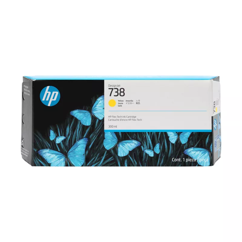 HP 738 300 ml Geltona DesignJet rašalo kasetė spausdinimo galvutė