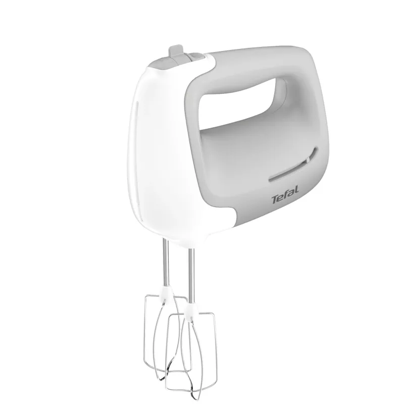 Rankinis plaktuvas Tefal Prep'Mix HT450B — 450 W, 5 greičiai, turbo, metaliniai plakikliai, baltas