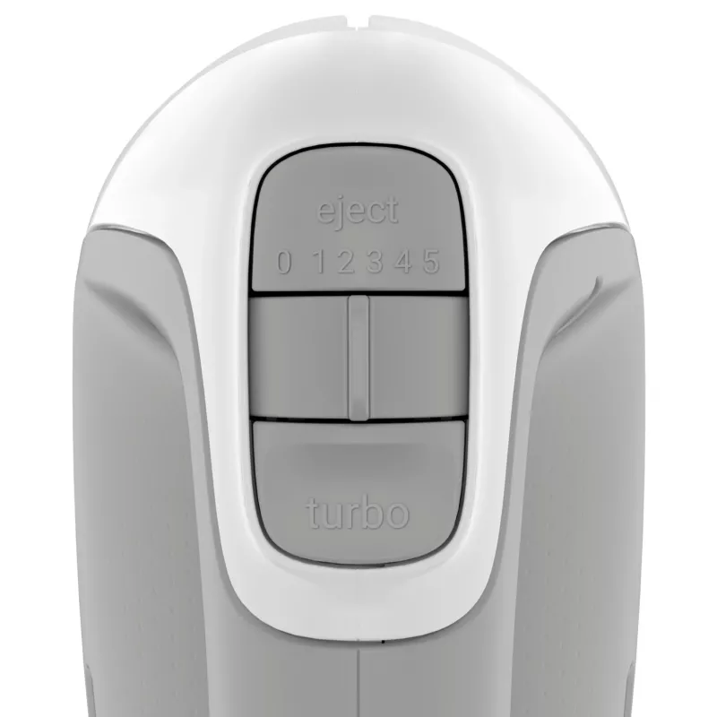 Rankinis plaktuvas Tefal Prep'Mix HT450B — 450 W, 5 greičiai, turbo, metaliniai plakikliai, baltas