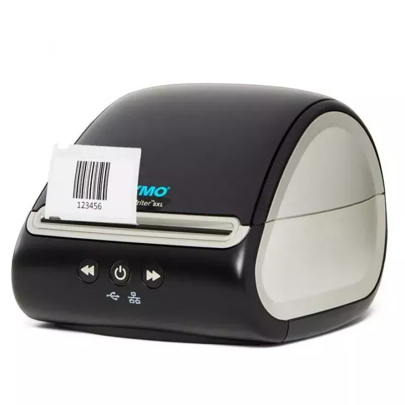 DYMO LabelWriter 5XL etikečių spausdintuvas | Automatinis etikečių atpažinimo etikečių kūrėjas | Spausdina ypač plačias siuntų etiketes iš Amazon, DHL ir kt. | Puikiai tinka el. prekybos pardavėjams | ES 2 kontaktų kištukas