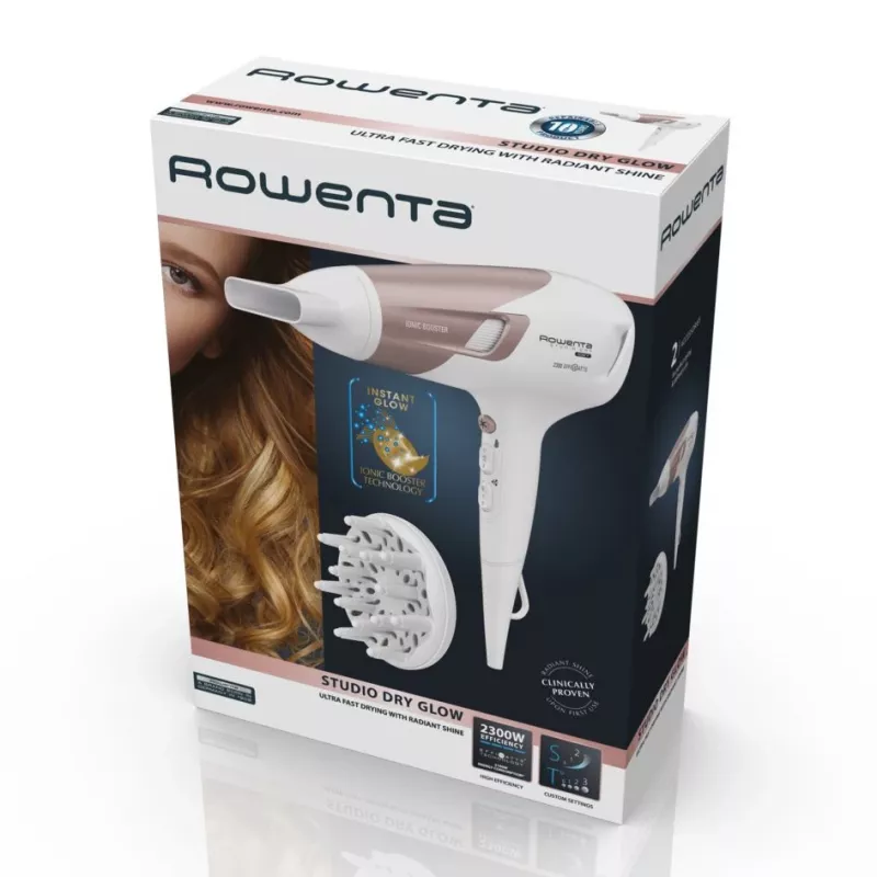 Rowenta Studio Dry CV5830 plaukų džiovintuvas 2300 W Smėlio, Balta