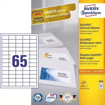 Lipni etiketė Avery 3666