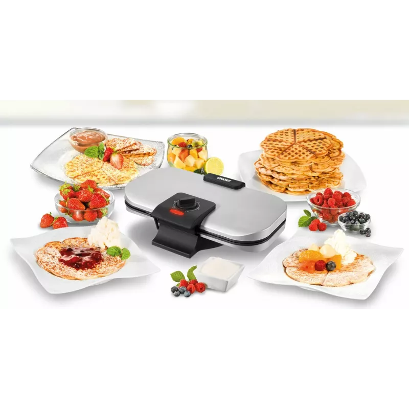Unold 48241 vaflių keptuvė 2 vaflinėms širdelėms 1300 W Juoda, Sidabrinė