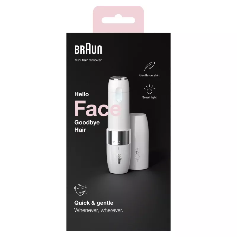 Braun Face FS1000 mini veido plaukų šalinimo prietaisas moterims - baltas