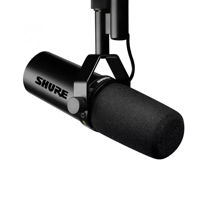 Studijinis dinaminis mikrofonas Shure SM7DB — laidinis XLR, kardioidinis, 50–20000 Hz, 150 Ω, phantom 48V, juodas