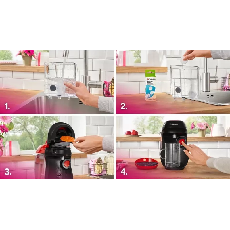 Bosch Tassimo Happy TAS103E kavos virimo aparatas, visiškai automatinis, kapsulinis kavos aparatas, 0,7 l