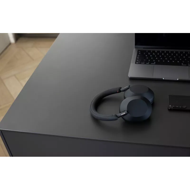 SONY WH-1000XM5/B triukšmą slopinančios belaidės ausinės, juodos