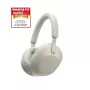 Sony WH-1000XM5 ausinės su laidu ir belaidžiu ryšiu, ant galvos, skambučiams/muzikai, Bluetooth, sidabrinė, balta