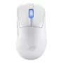 ASUS ROG Keris II Ace Wireless AimPoint White pelė, skirta žaidimams, dešinei rankai, RF belaidis + Bluetooth + USB Type-A, optinė, 42000 DPI
