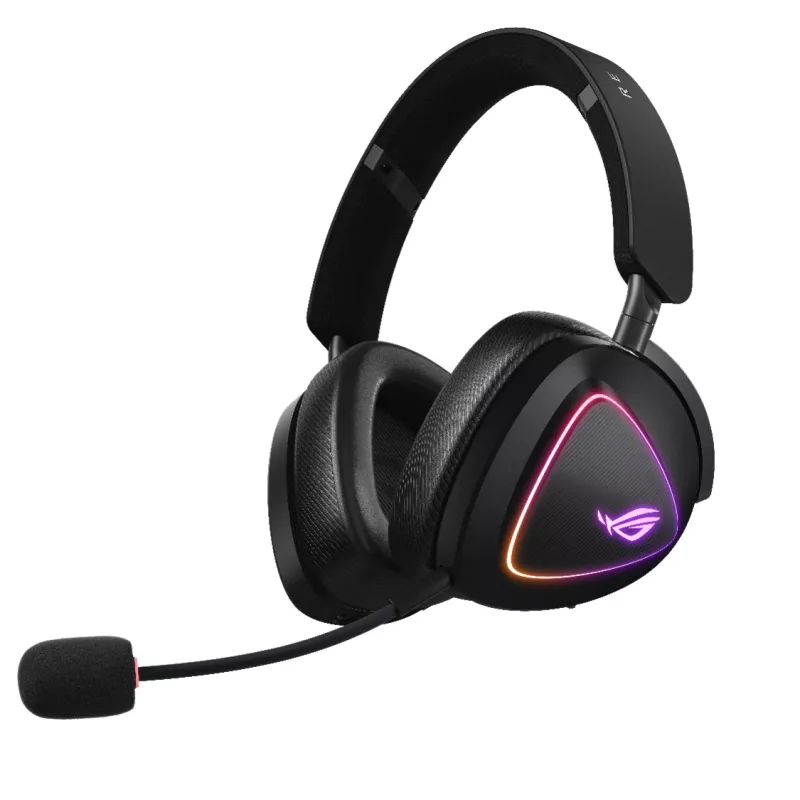 ASUS ROG DELTA II ausinės laidinės ir belaidės, ant galvos, žaidimams, USB Type-C, Bluetooth, juodos