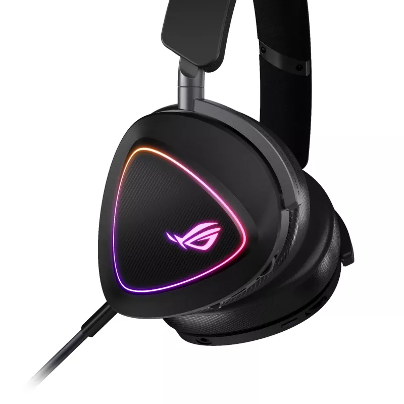 ASUS ROG DELTA II ausinės laidinės ir belaidės, ant galvos, žaidimams, USB Type-C, Bluetooth, juodos
