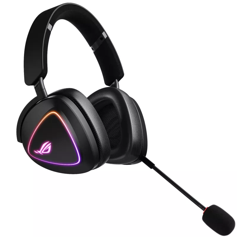 ASUS ROG DELTA II ausinės laidinės ir belaidės, ant galvos, žaidimams, USB Type-C, Bluetooth, juodos