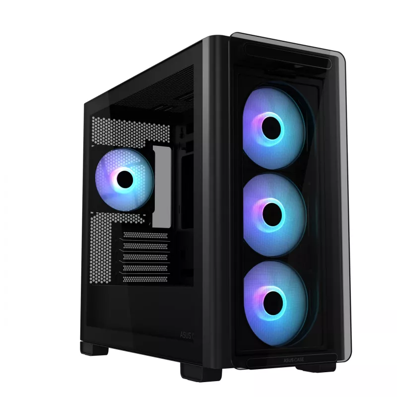 ASUS A23 PLUS TG ARGB Juoda, PC, Juoda, micro ATX, Mini-ITX, Daugiaspalvis, 16,5 cm, 38 cm