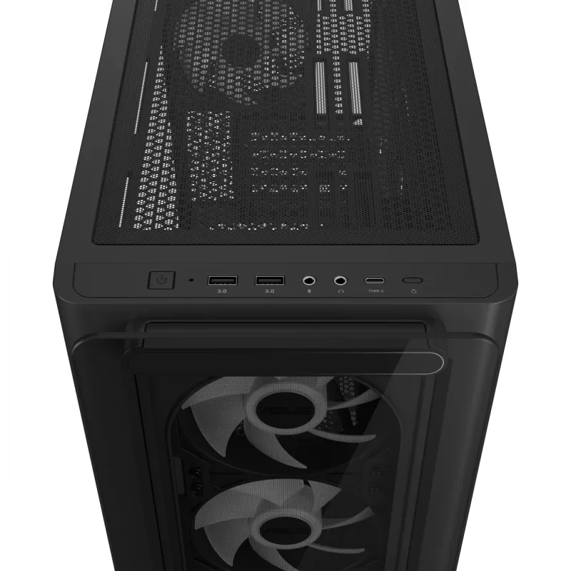 ASUS A23 PLUS TG ARGB Juoda, PC, Juoda, micro ATX, Mini-ITX, Daugiaspalvis, 16,5 cm, 38 cm