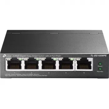 TP-Link 5 prievadų Gigabit Easy Smart komutatorius su 4 prievadų PoE+, L2, Gigabit Ethernet (10/100/1000), Galia over Ethernet (PoE)