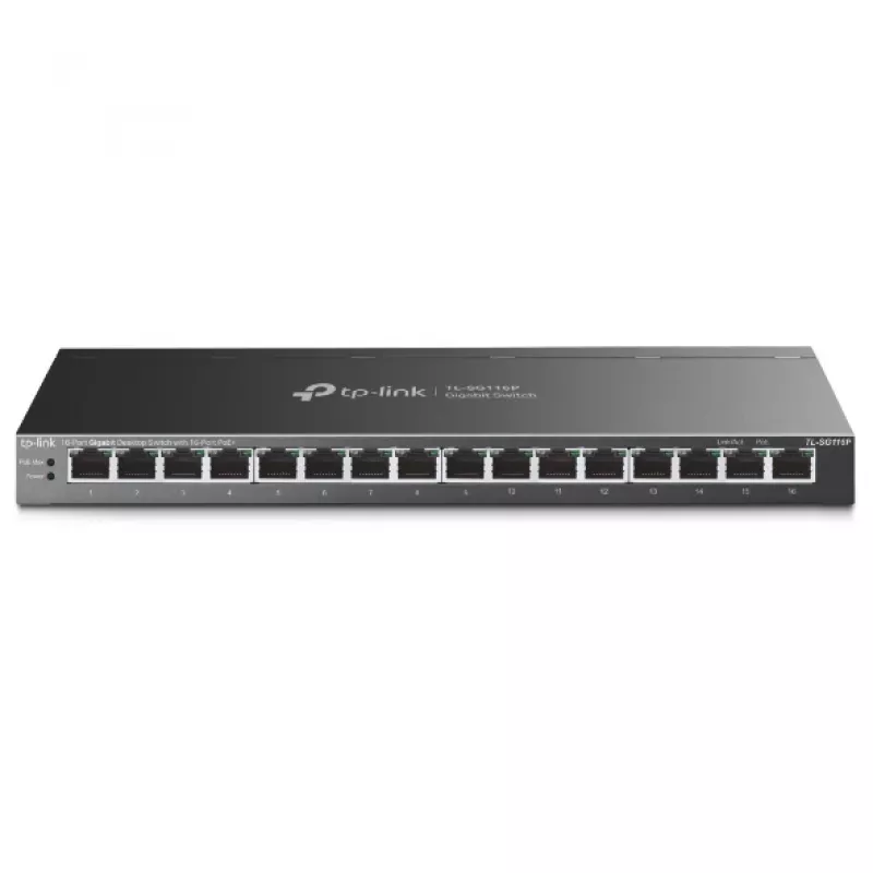 Nevaldomas komutatorius TP-Link TL-SG116P 16 prievadų gigabitinis stalinis komutatorius su PoE+