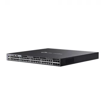 TP-Link Omada 48 prievadų Gigabit krovimo L3 valdomas PoE+ jungiklis su 6 10G lizdais