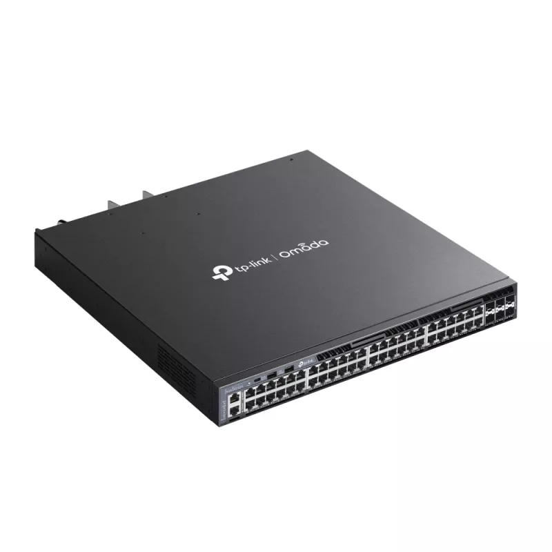 TP-Link Omada 48 prievadų Gigabit krovimo L3 valdomas PoE+ jungiklis su 6 10G lizdais