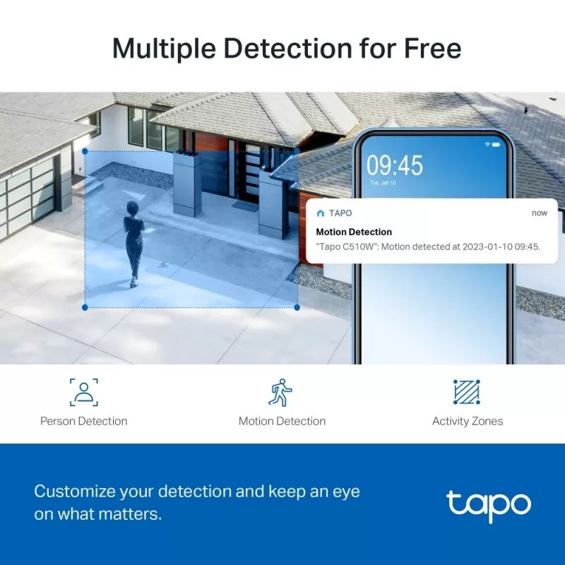 TP-Link Tapo lauko PTZ apsaugos Wi-Fi kamera, IP apsaugos kamera, vidaus ir lauko, belaidė, CE, FCC, RoHS, RCM, lubinė, balta, juoda