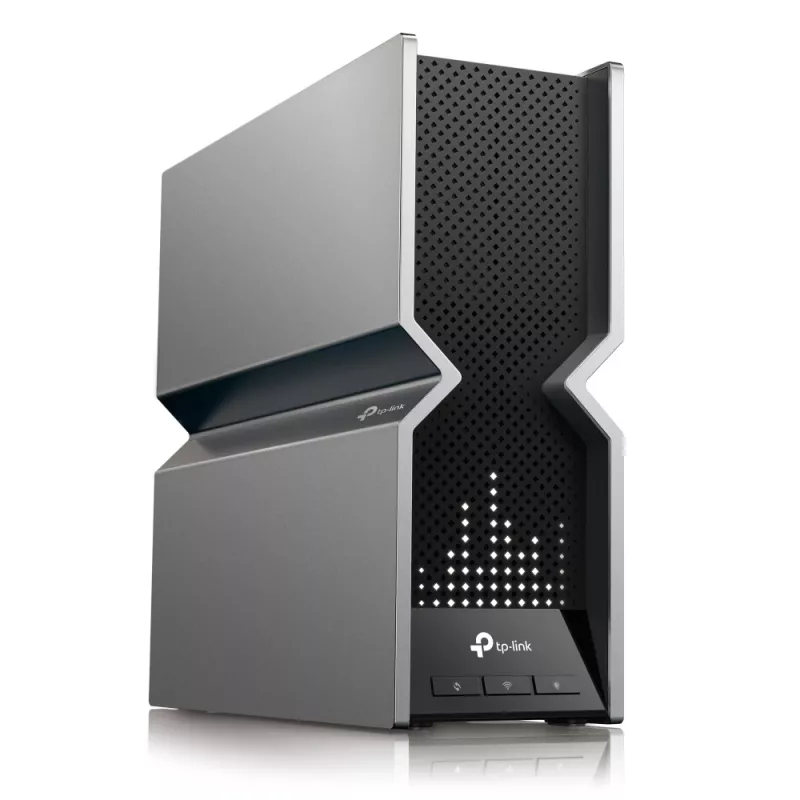 TP-Link Archer BE19000 Tri-Band Wi-Fi 7 maršrutizatorius, Wi-Fi 7 (802.11be), Triju dažnių juostų (2,4 GHz / 5 GHz / 6 GHz), Ethernet LAN, Juoda, Nerūdijantis plienas, Stalo maršrutizatorius