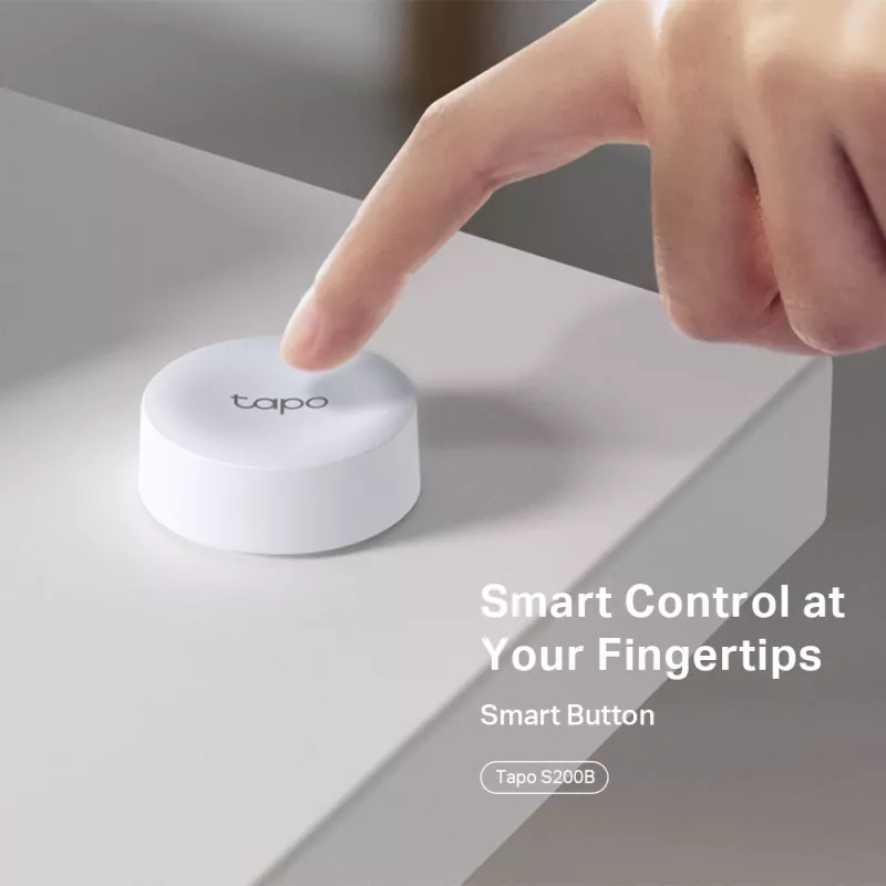 TP-Link Tapo išmanusis mygtukas, belaidis, baltas, sieninis, 868, 922 MHz, vidaus, Android, iOS