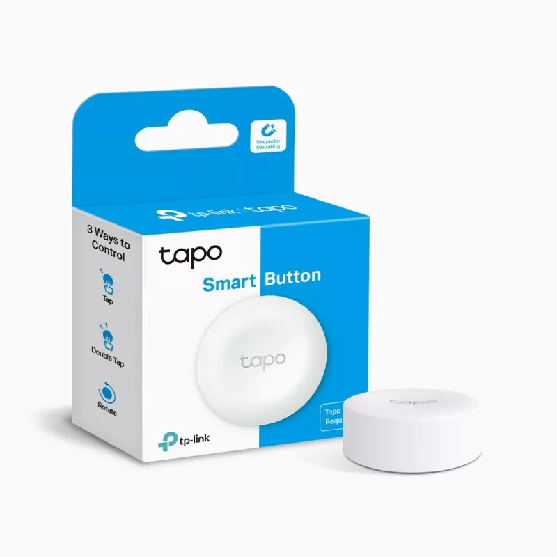 TP-Link Tapo išmanusis mygtukas, belaidis, baltas, sieninis, 868, 922 MHz, vidaus, Android, iOS