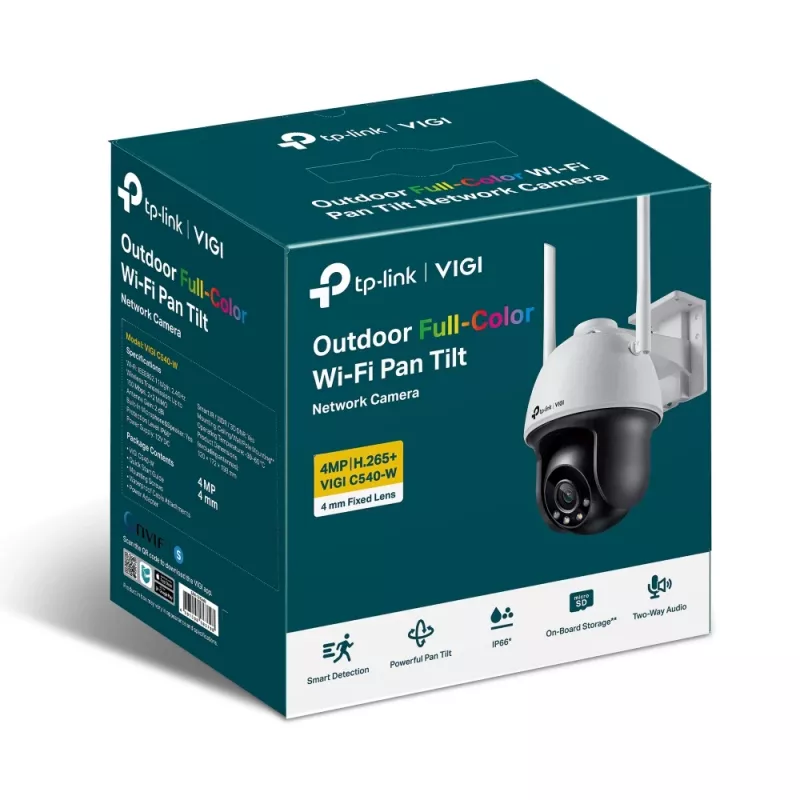 TP-Link VIGI 4MP lauko pilnų spalvų „Wi-Fi“ PTZ tinklo kamera