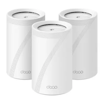 TP-Link BE9300 Viso namo „Mesh“ Wi-Fi 7 sistema (triju juostu), balta, vidinė, „Mesh“ sistema, triju juostu (2,4 GHz / 5 GHz / 6 GHz), Wi-Fi 7 (802.11be), 9214 Mbit/s