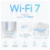 TP-Link BE9300 viso namo „Mesh“ Wi-Fi 7 sistema (triju juostu)