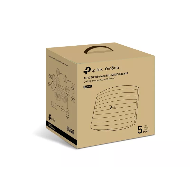 TP-Link Omada EAP245(5-PACK) belaidis prieigos taškas 1750 Mbit/s Baltas Power over Ethernet (PoE)