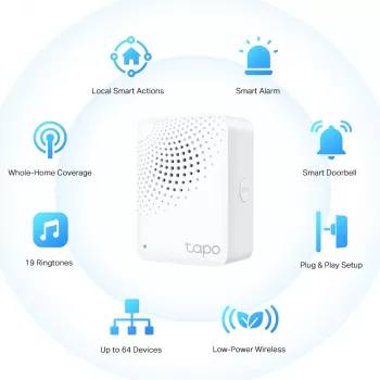 TP-Link Tapo išmanusis IoT šakotuvas su skambučiu, baltas, IoT šakotuvas