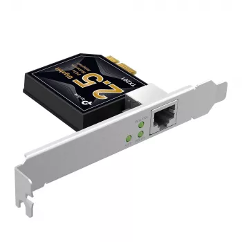 TP-Link 2.5 Gigabit PCIe tinklo adapteris, vidinis, laidinis, PCI Express, Ethernet, 2500 Mbit/s, juoda, pilka