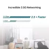TP-Link 2.5 Gigabit PCIe tinklo adapteris, vidinis, laidinis, PCI Express, Ethernet, 2500 Mbit/s, juoda, pilka