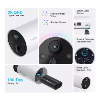 TP-Link Tapo belaidė išmanioji apsaugos kamerų sistema, 2 kamerų sistema