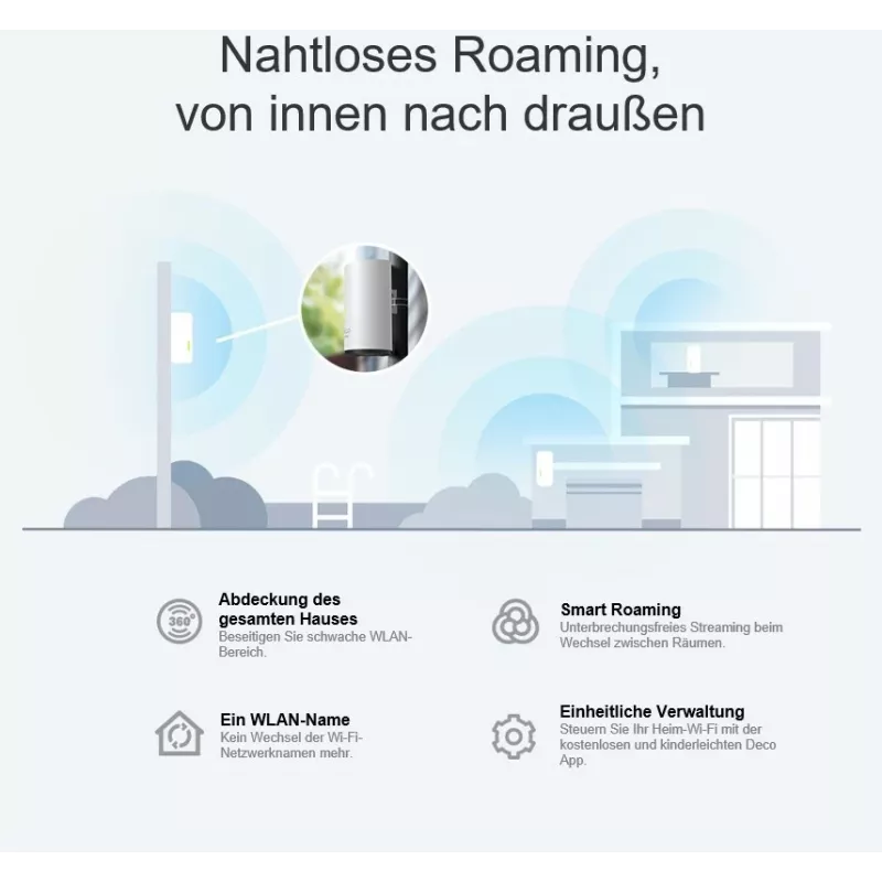 TP-Link AX3000 lauko / vidaus „Mesh“ Wi-Fi 6 įrenginys