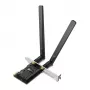 TP-Link AX1800 Wi-Fi 6 Bluetooth 5.2 PCIe adapteris, vidinis, belaidis, PCI Express, WLAN / Bluetooth, 1800 Mbit/s, juoda